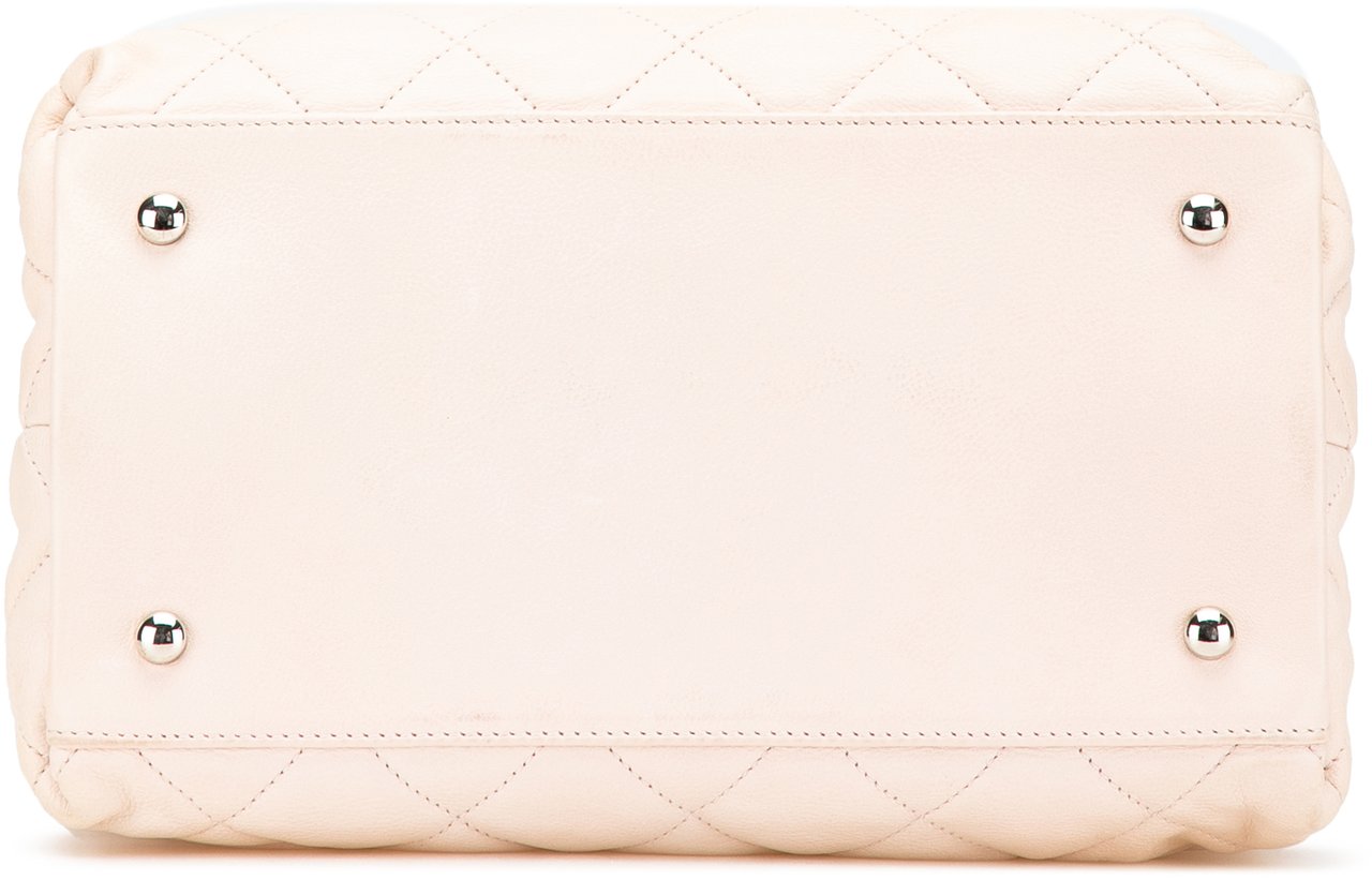 Chanel Mini Quilted Lambskin Chain Me Tote Bruin