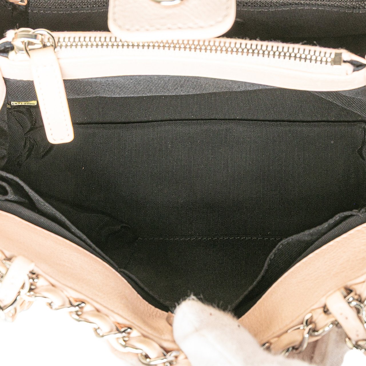 Chanel Mini Quilted Lambskin Chain Me Tote Bruin