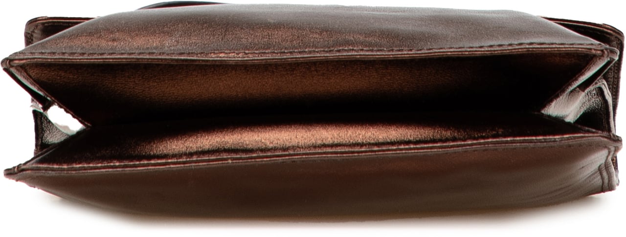 Chanel Metallic Lambskin Flap Crossbody Bruin