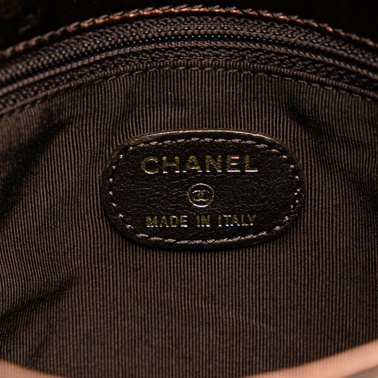Chanel Metallic Lambskin Flap Crossbody Bruin