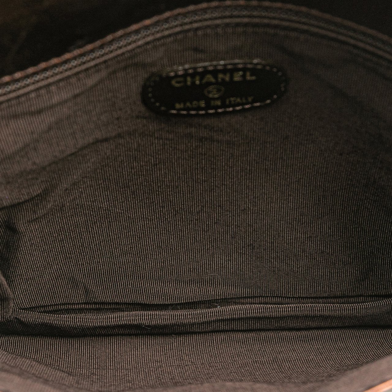 Chanel Metallic Lambskin Flap Crossbody Bruin