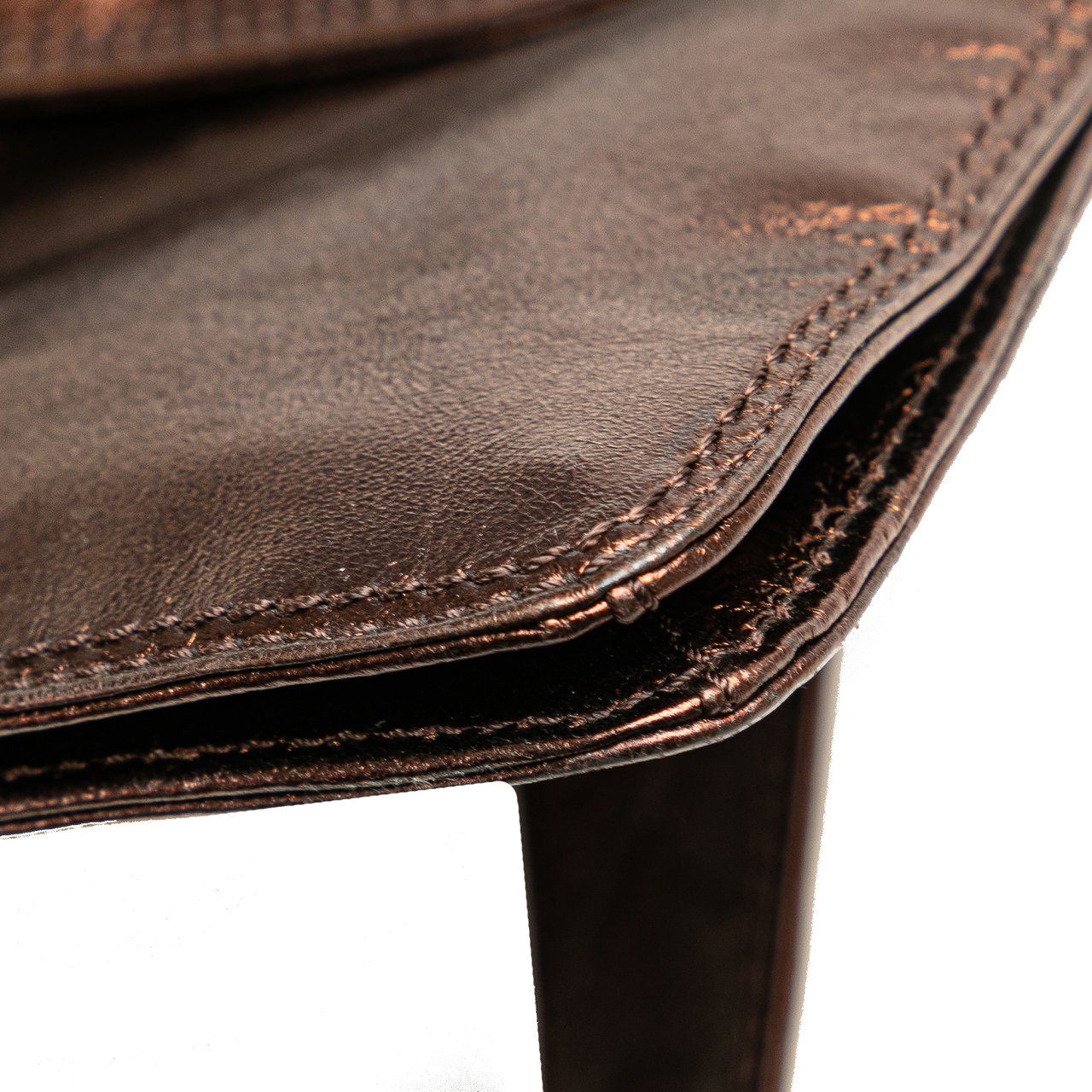 Chanel Metallic Lambskin Flap Crossbody Bruin