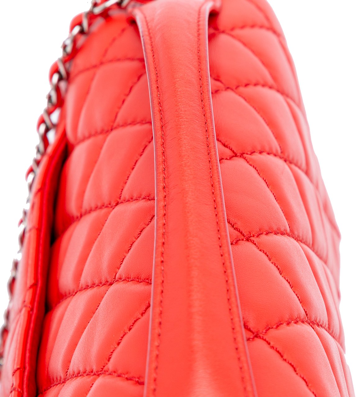 Chanel Jumbo Lambskin Easy Carry Flap Satchel Rood