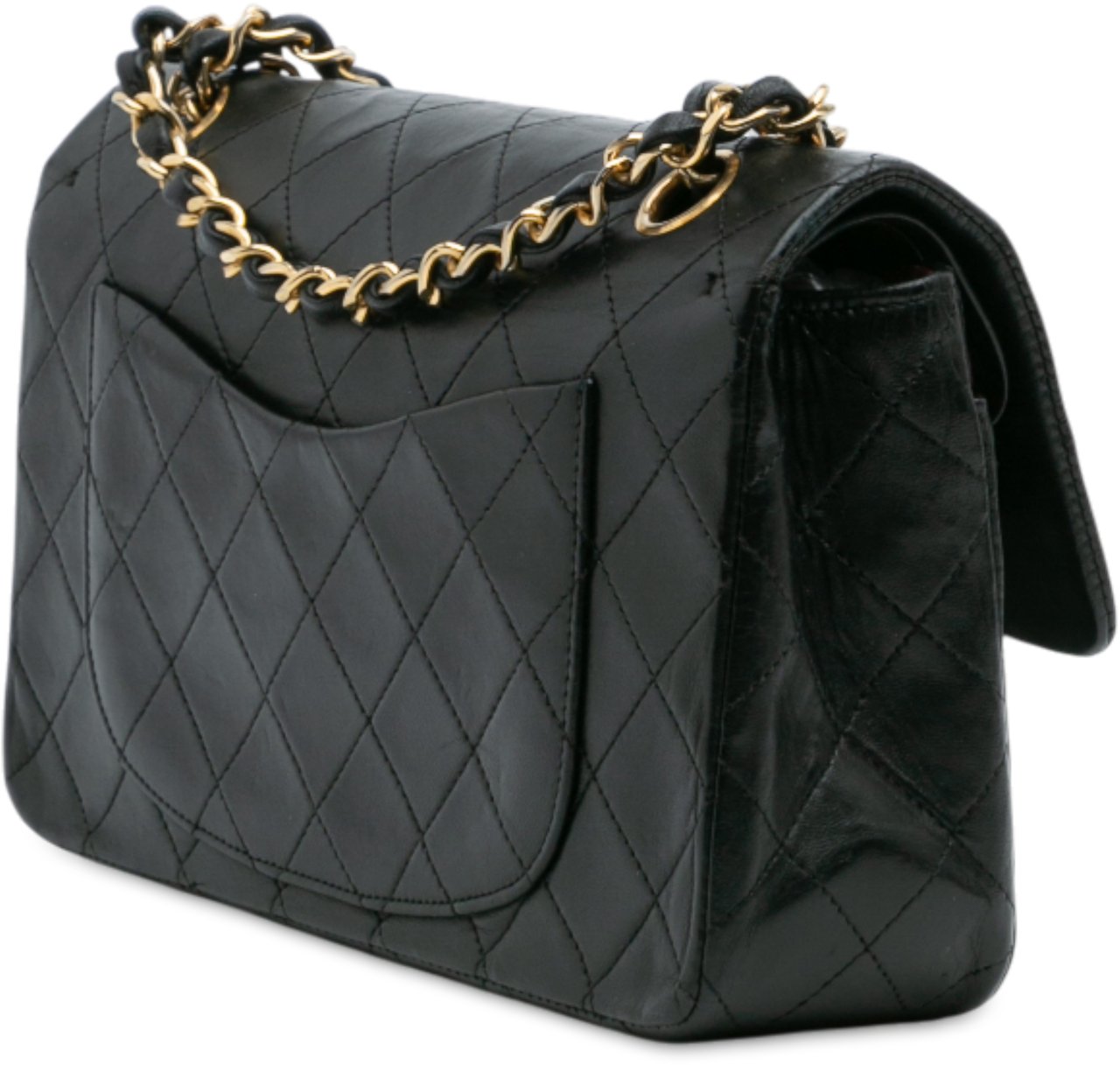 Chanel Small Classic Lambskin Double Flap Zwart