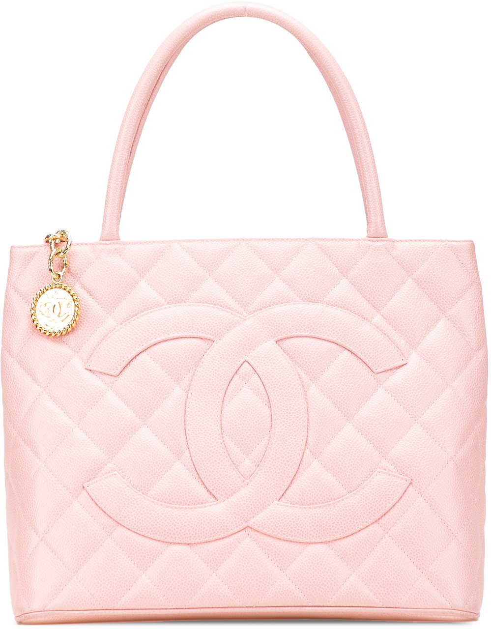 Chanel Caviar Medallion Tote Roze