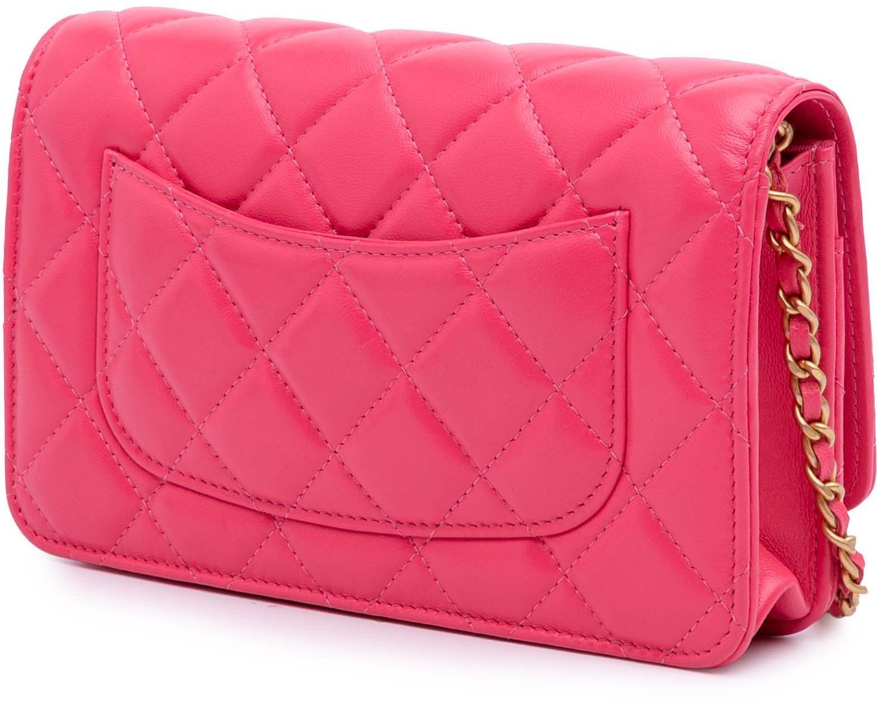 Chanel Quilted Lambskin Acrylic Coco Love Wallet on Chain Roze