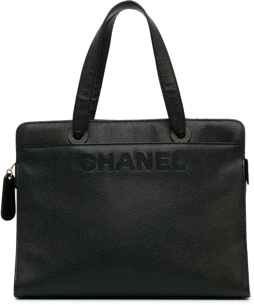 Chanel CC Caviar Leather Tote Zwart