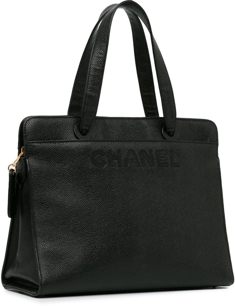 Chanel CC Caviar Leather Tote Zwart