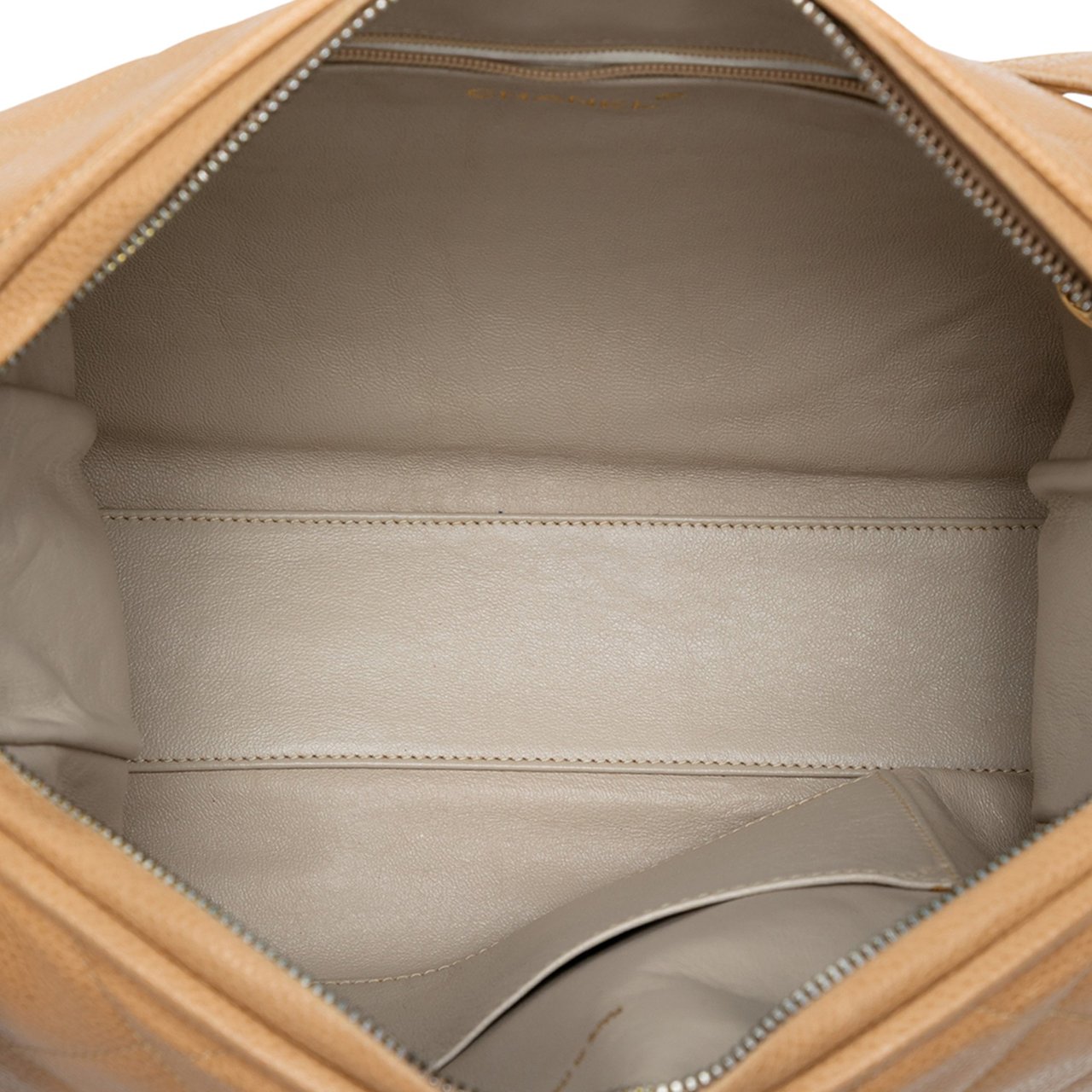 Chanel CC Quilted Caviar Camera Bag Bruin