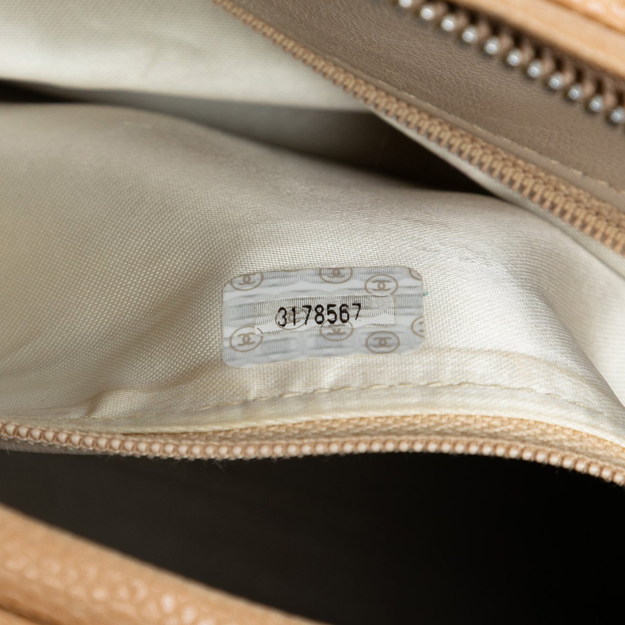 Chanel CC Quilted Caviar Camera Bag Bruin