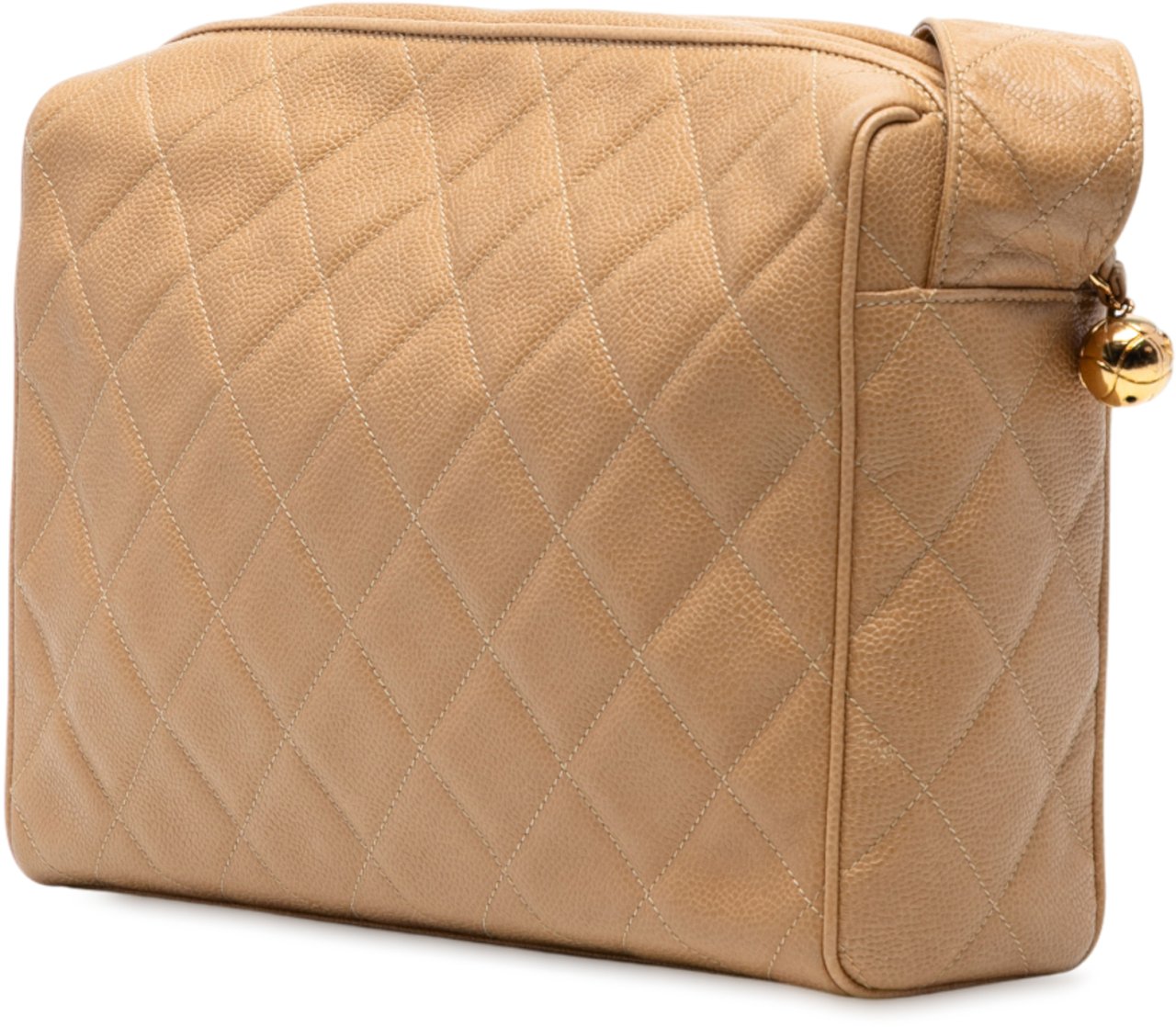 Chanel CC Quilted Caviar Camera Bag Bruin
