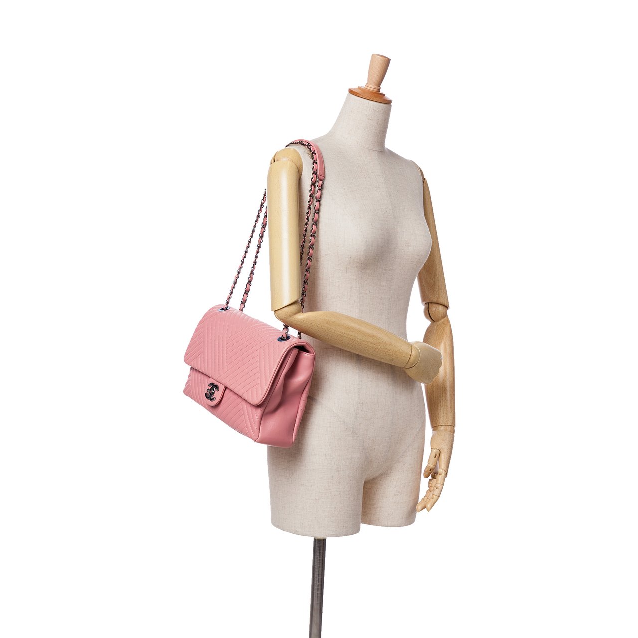 Chanel Medium Lambskin CC Crossing Flap Roze