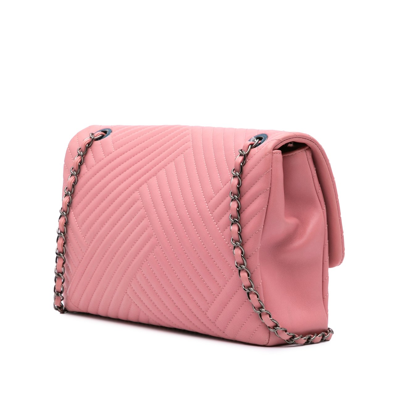 Chanel Medium Lambskin CC Crossing Flap Roze