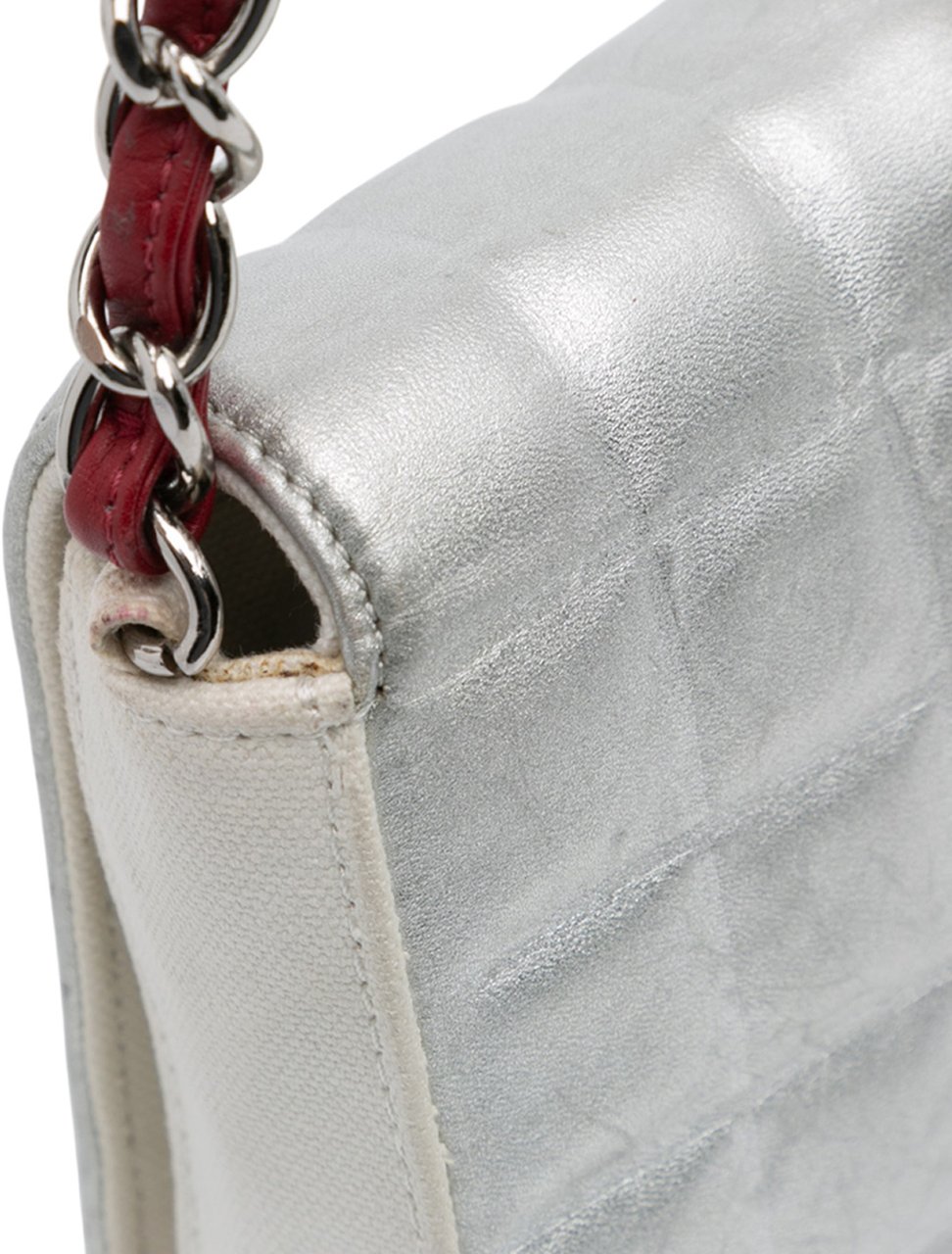 Chanel CC Canvas and Metallic Lambskin No. 5 Chain Flap Wit
