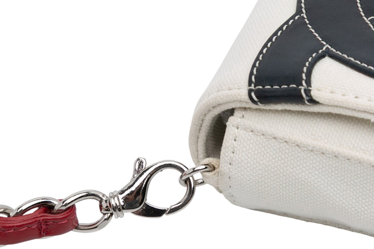 Chanel CC Canvas and Metallic Lambskin No. 5 Chain Flap Wit