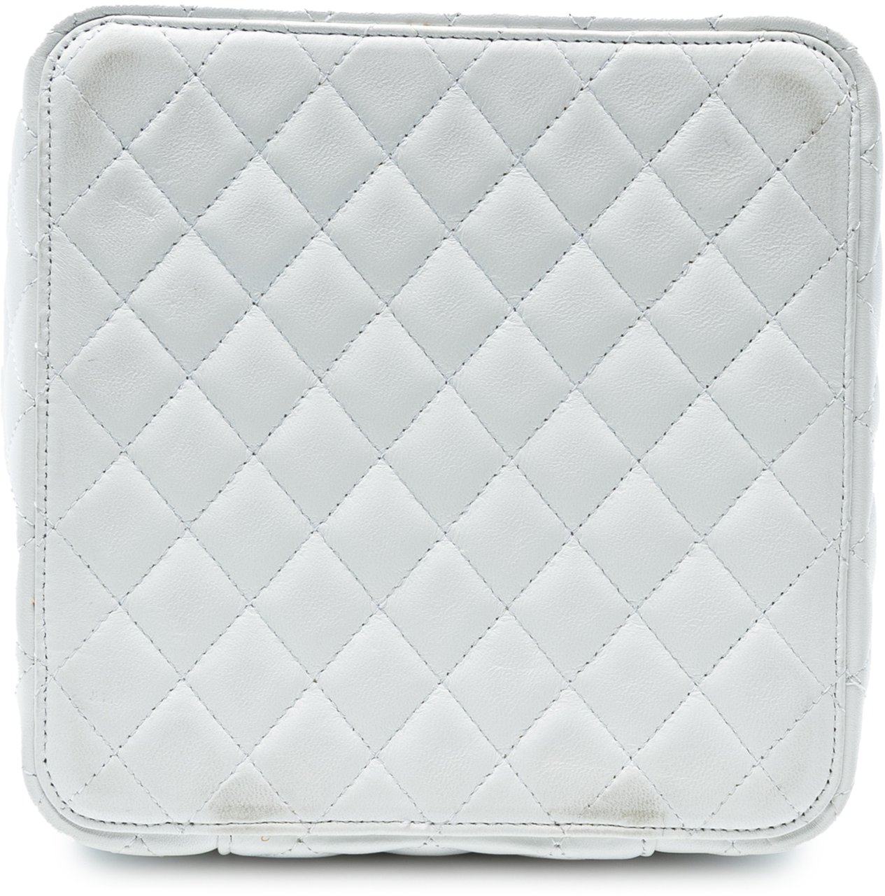 Chanel Large Quilted Lambskin Top Handle Jewelry Box With Chain Wit