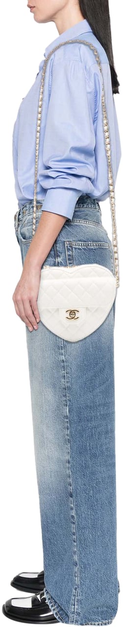 Chanel Lambskin CC in Love Heart Crossbody Wit