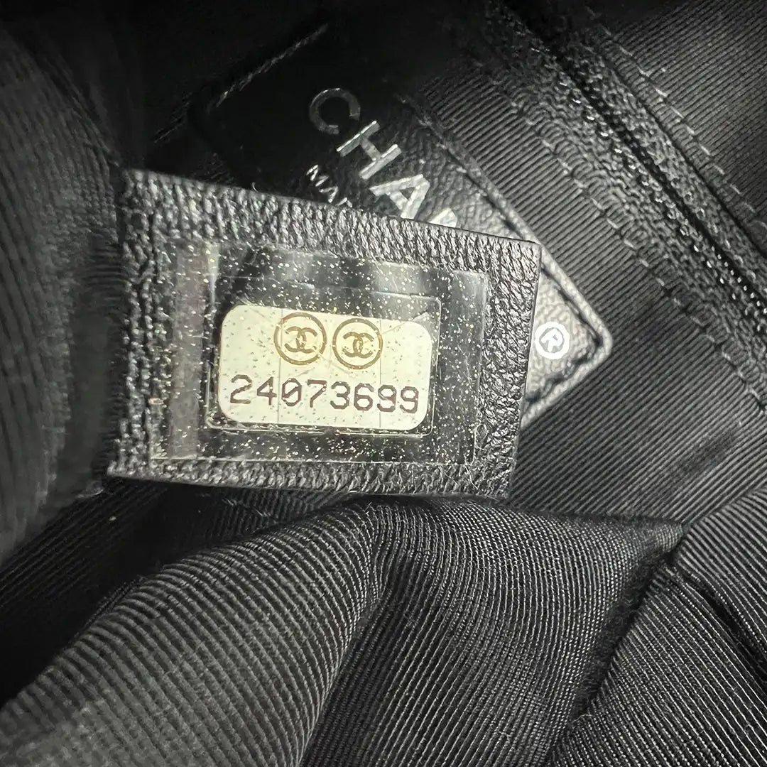 Chanel Chanel Clutch quilted leather black work bag / very good Zwart