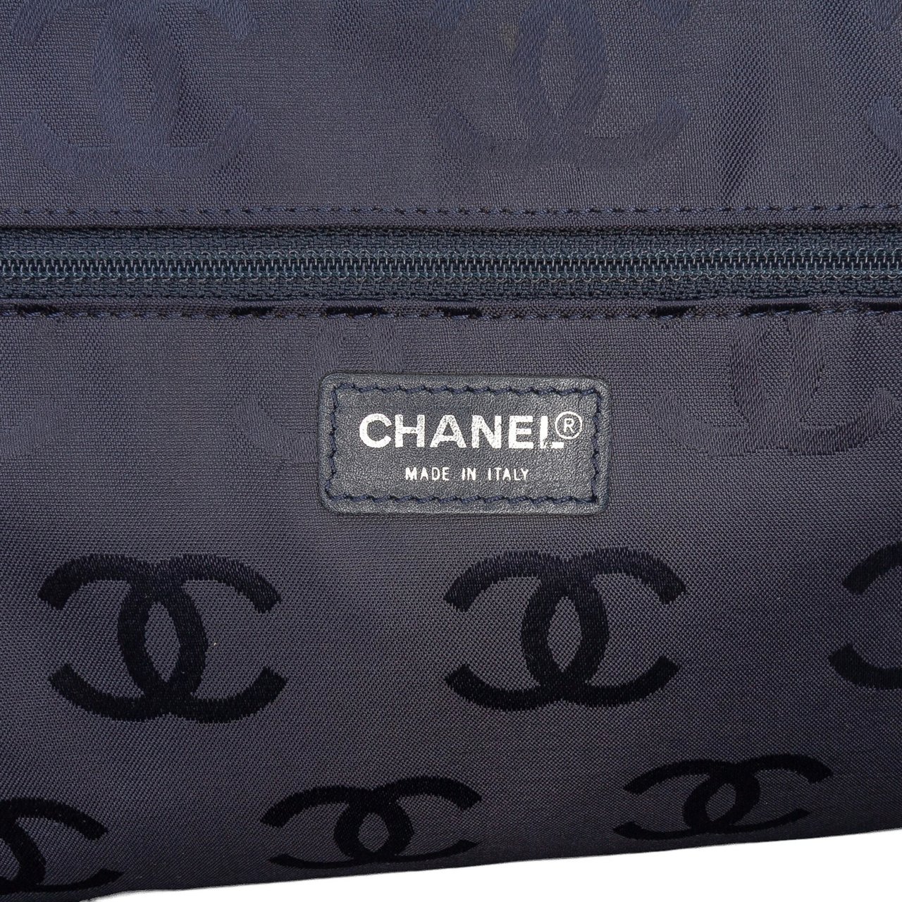 Chanel CC Denim Travel Bag Blauw