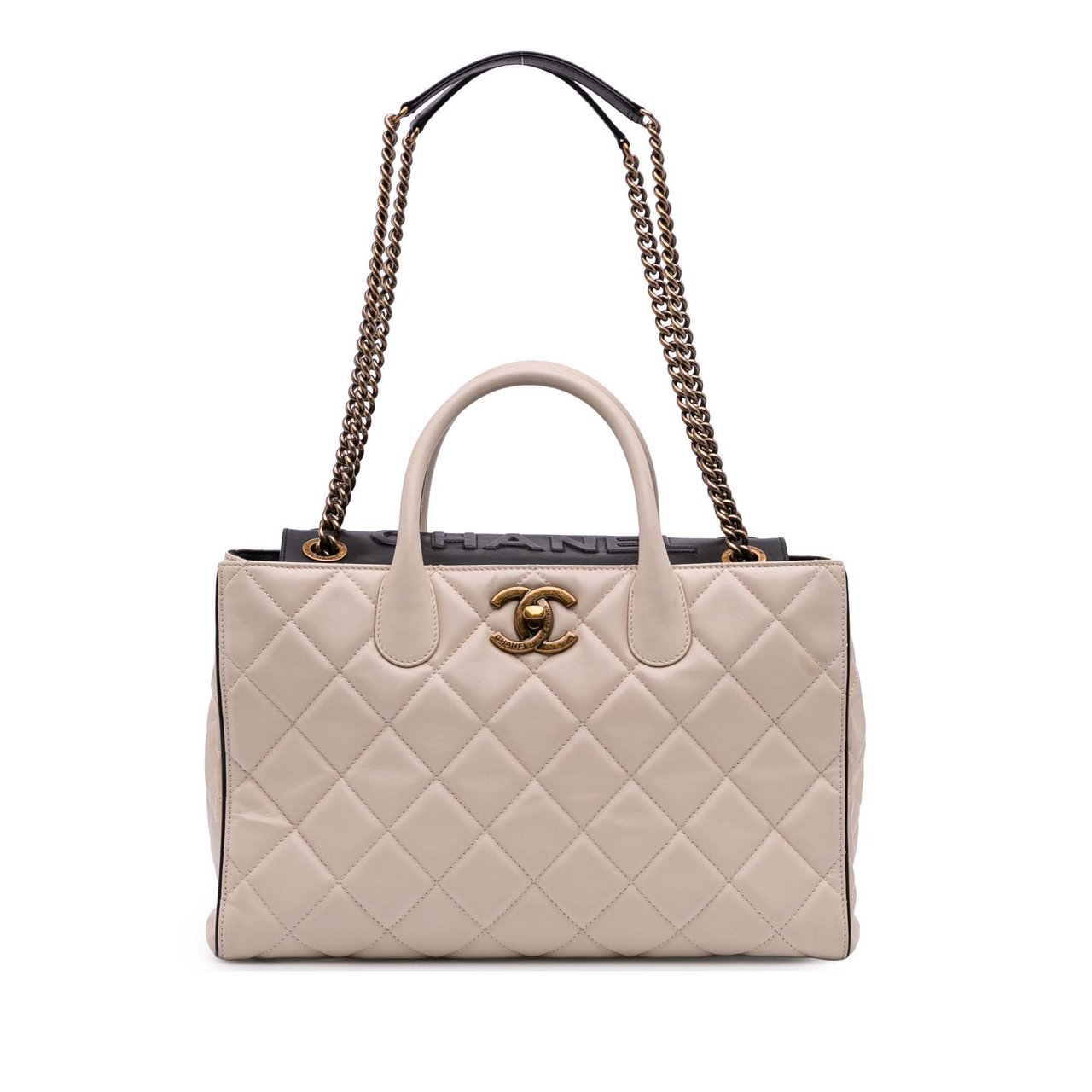 Chanel Quilted Calfskin Portobello Satchel Bruin