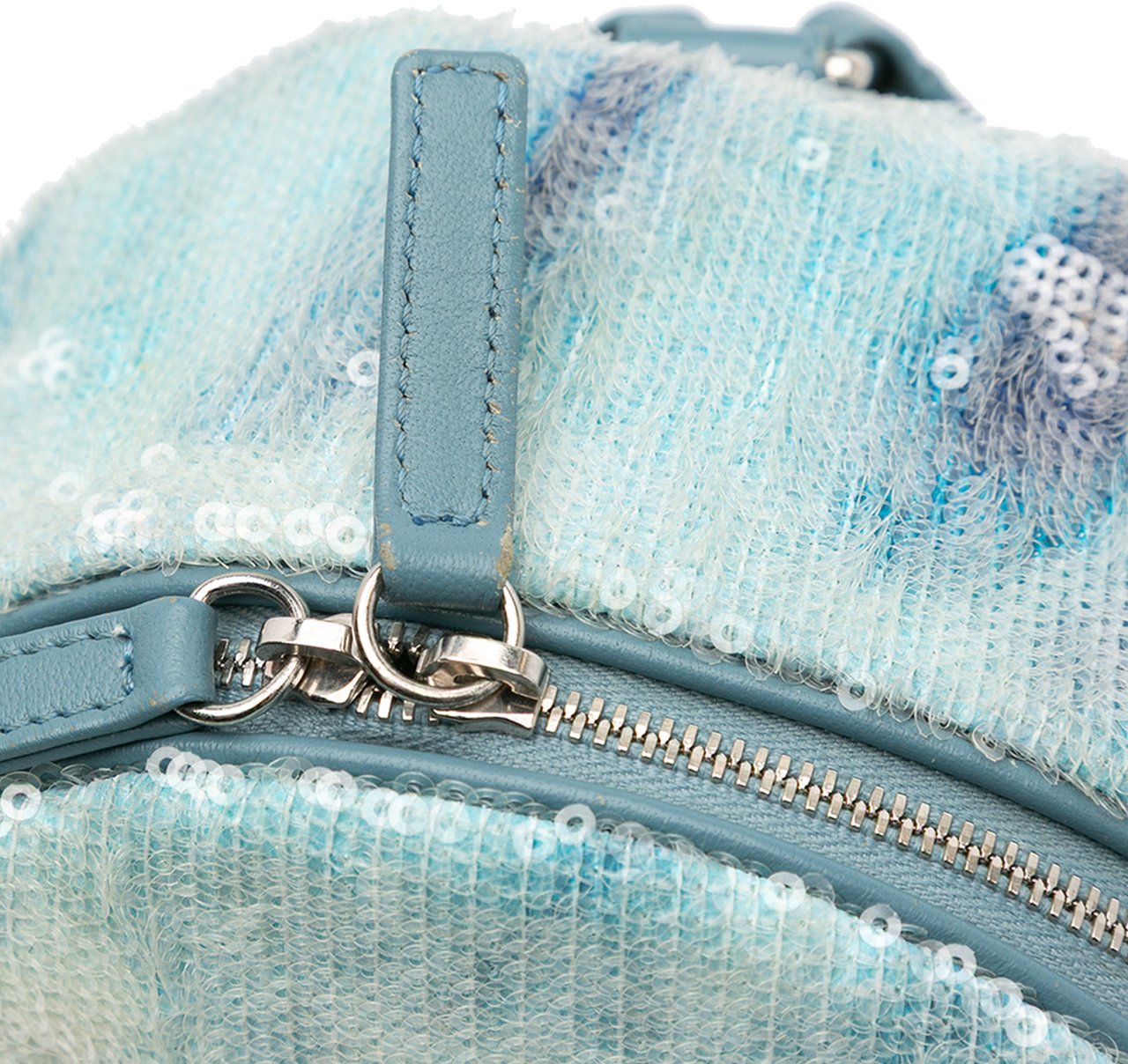 Chanel Mini Sequins and Lambskin Waterfall Backpack Blauw