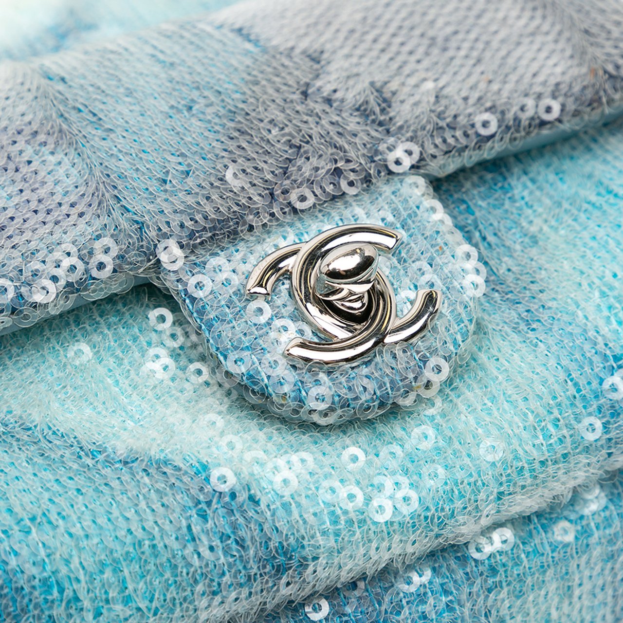 Chanel Mini Sequins and Lambskin Waterfall Backpack Blauw