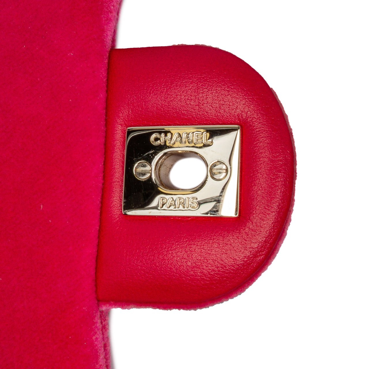 Chanel Mini Square Classic Velvet Pearl Crush Single Flap Roze
