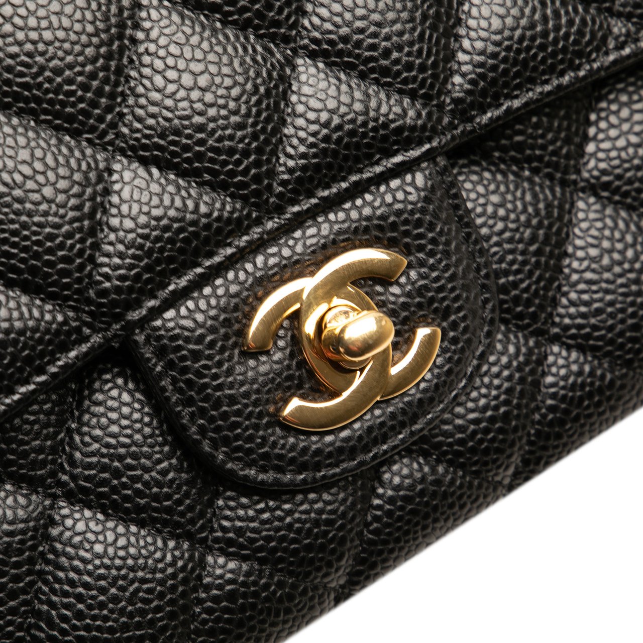 Chanel Medium Classic Caviar Double Flap Zwart