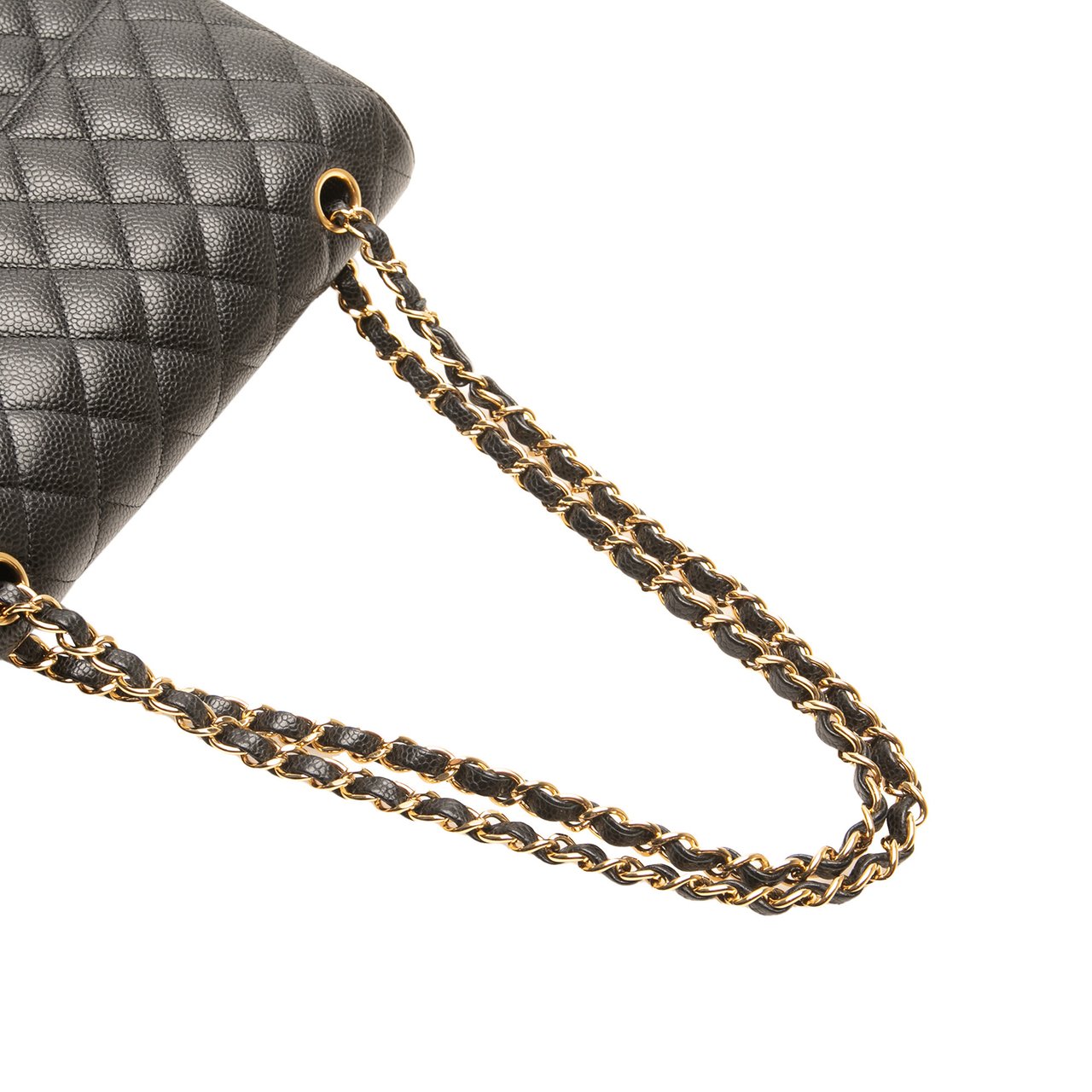 Chanel Medium Classic Caviar Double Flap Zwart