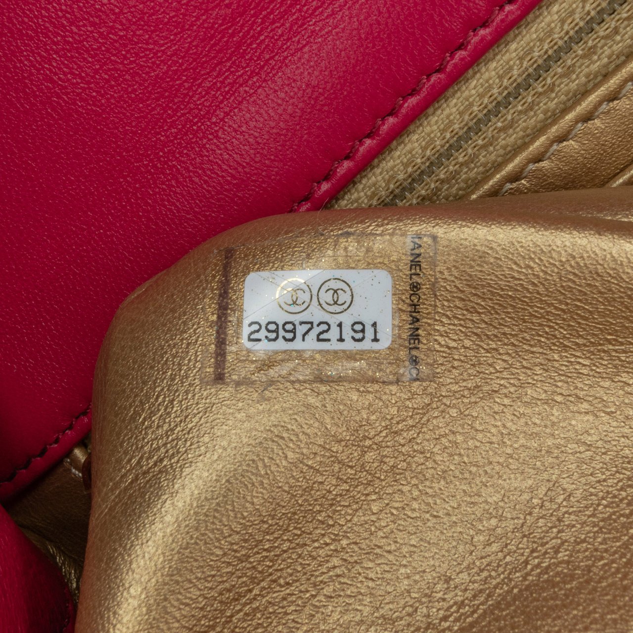 Chanel Mini Square Classic Lambskin Pearl Crush Single Flap Roze