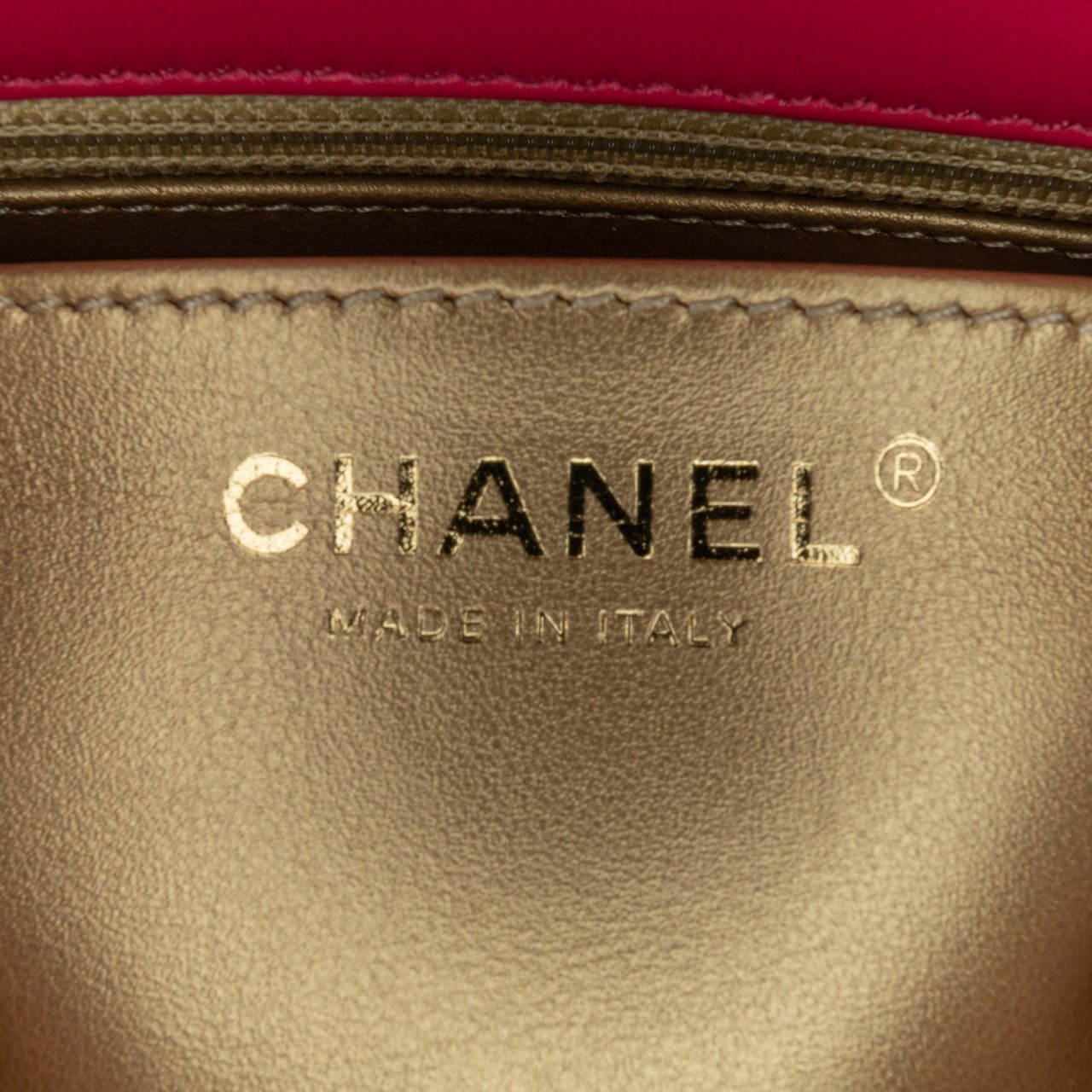 Chanel Mini Square Classic Lambskin Pearl Crush Single Flap Roze