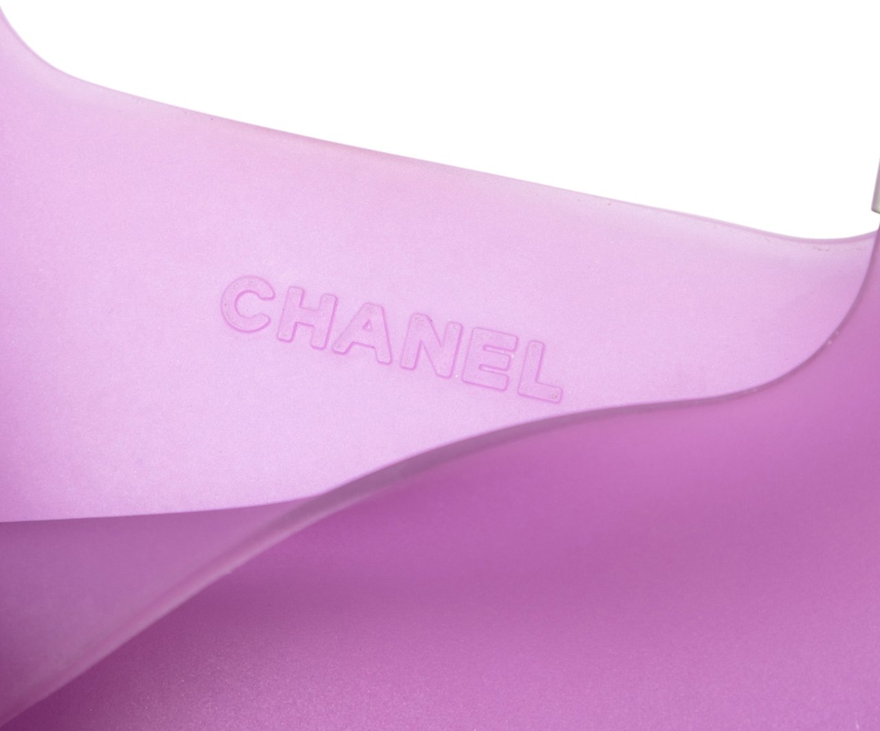 Chanel Small Rubber Logo Jelly Tote Paars