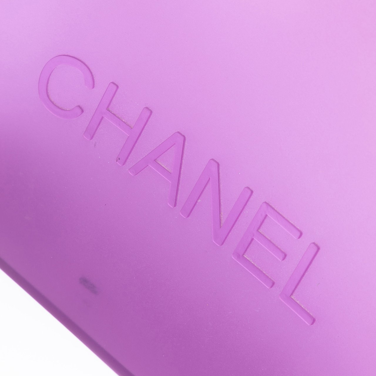 Chanel Small Rubber Logo Jelly Tote Paars