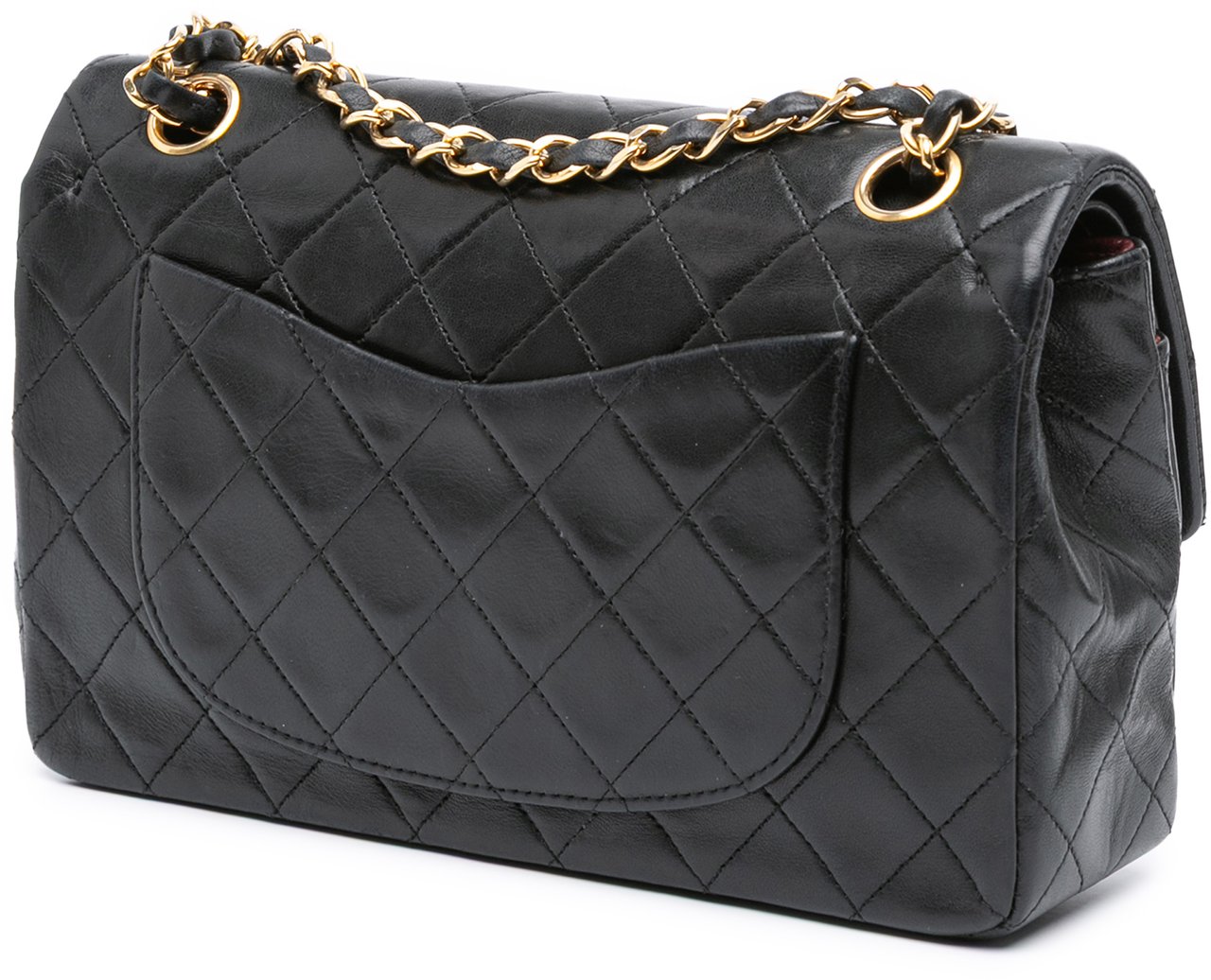 Chanel Small Classic Lambskin Double Flap Zwart