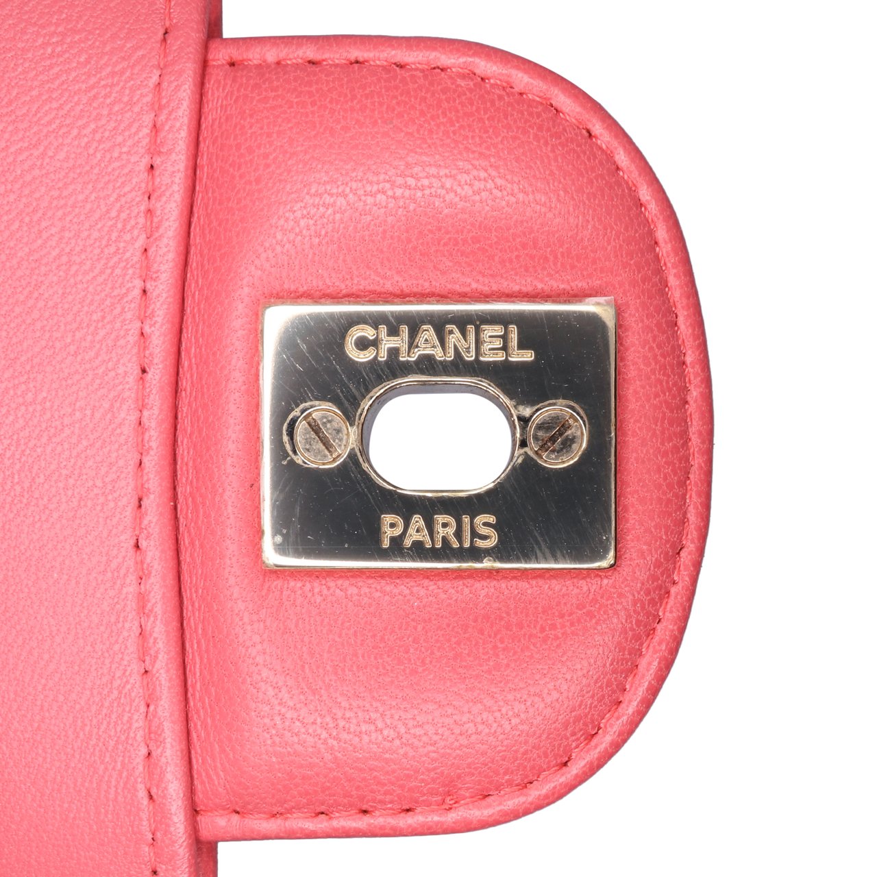 Chanel Medium Classic Chevron Lambskin Double Flap Rood