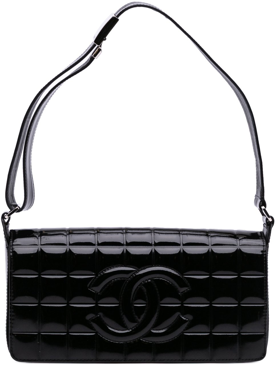 Chanel Chocolate Bar Patent Flap Zwart
