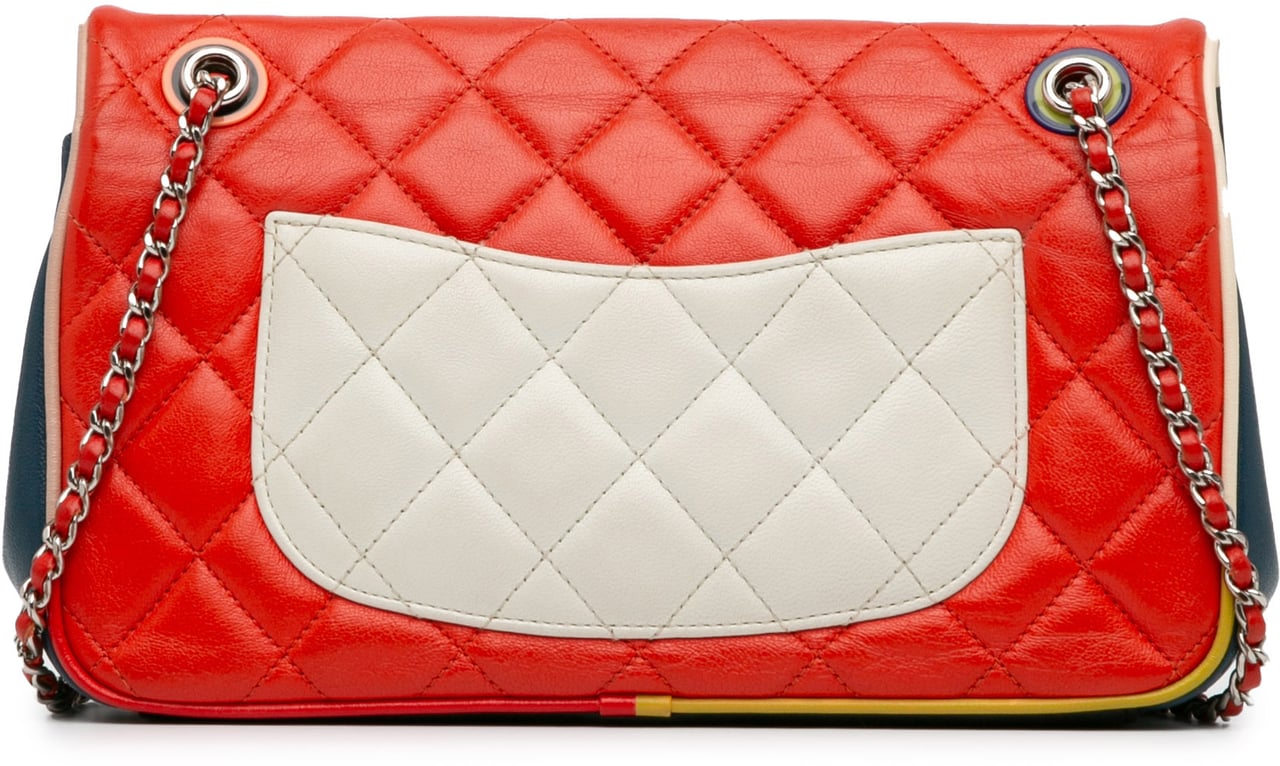 Chanel Medium Quilted Lambskin Cuba Color Flap Rood