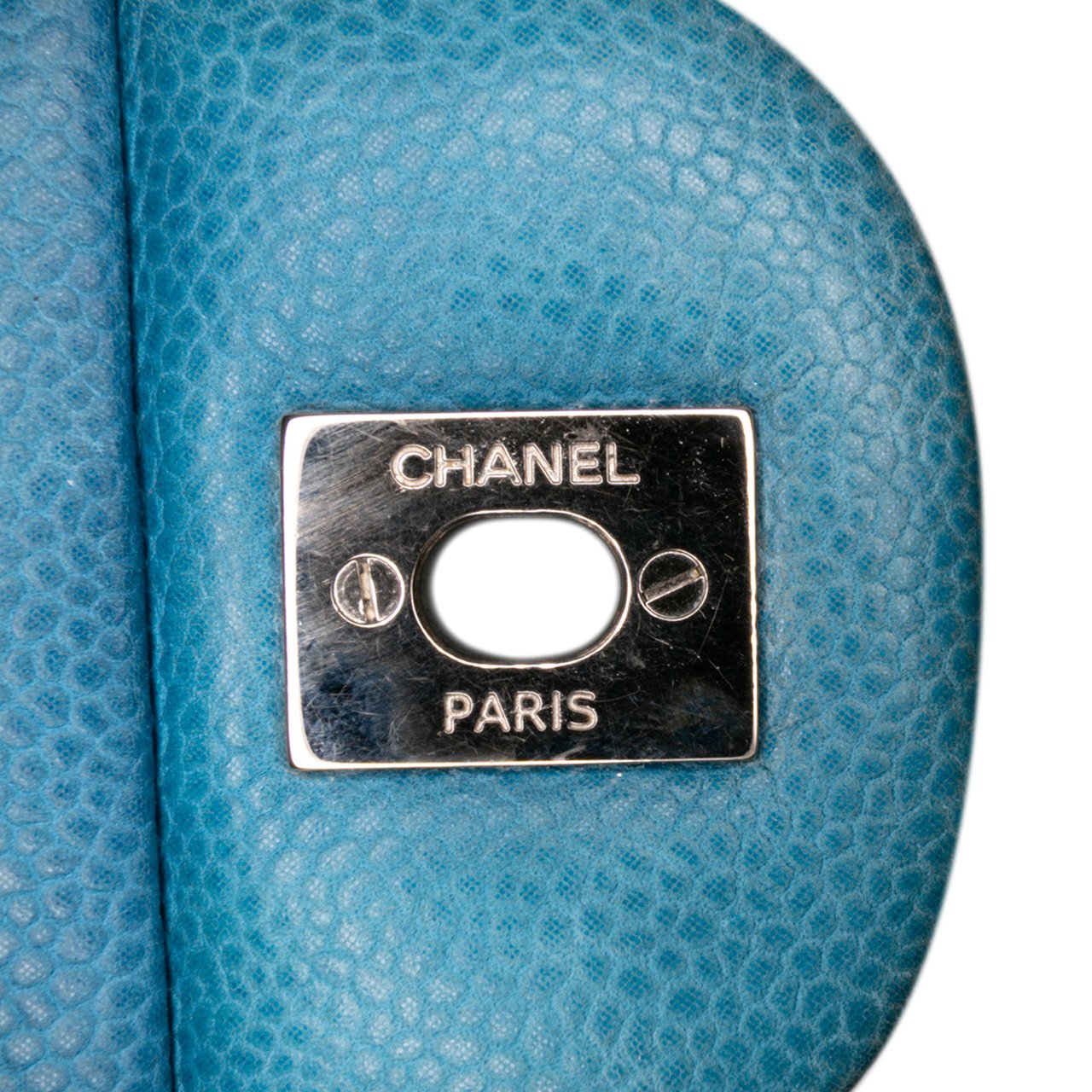 Chanel Jumbo Classic Caviar Double Flap Blauw