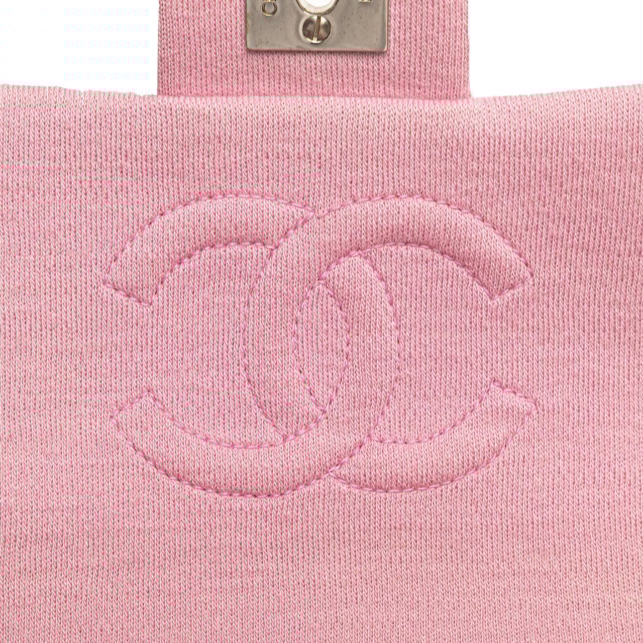 Chanel Mini Square Classic Jersey Single Flap Roze