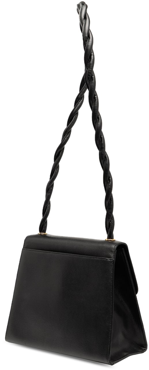 Chanel CC Caviar Twisted Strap Shoulder Bag Zwart