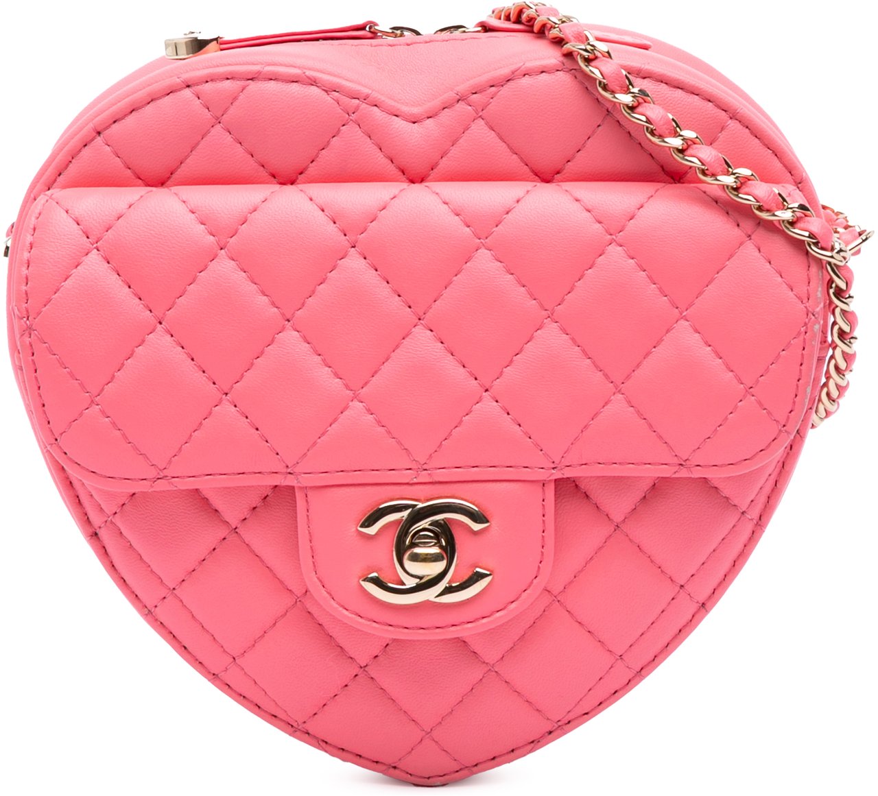 Chanel Lambskin CC in Love Heart Crossbody Roze