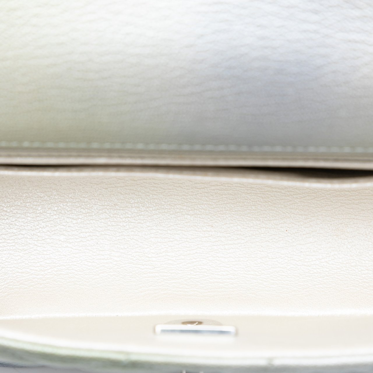 Chanel Mini Rectangular Classic Iridescent Lambskin Ombre Single Flap Zilver