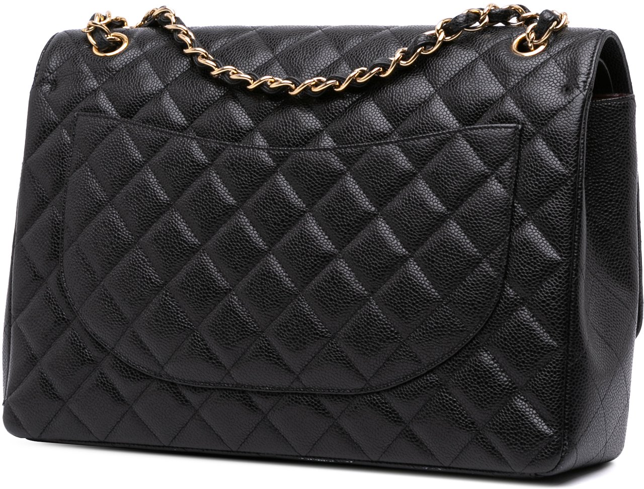 Chanel Maxi Classic Caviar Double Flap Zwart