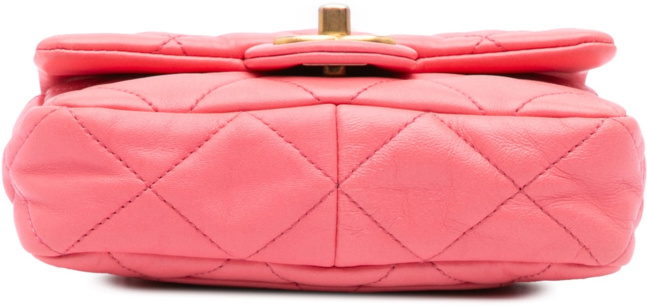 Chanel Mini Quilted Lambskin Funky Town Flap Roze