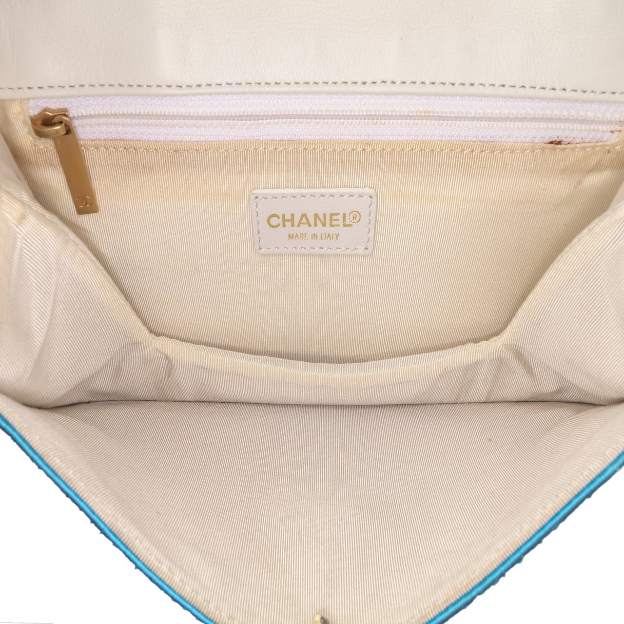 Chanel Reissue Square Quilt Satin Flap Blauw