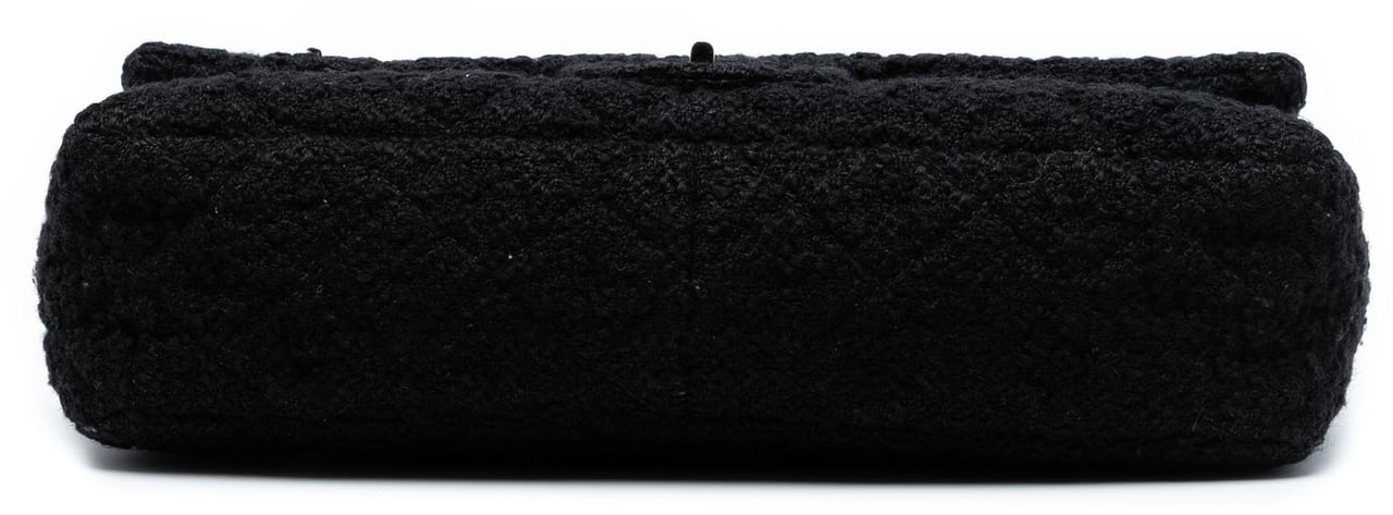 Chanel Jumbo Reissue 2.55 Quilted Tweed Easy Messenger Flap Zwart
