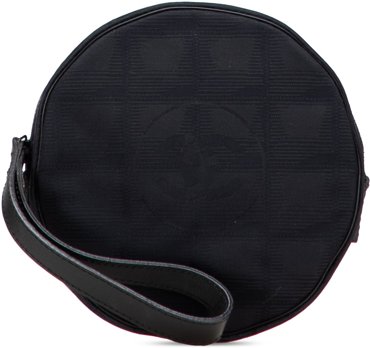 Chanel New Travel Line Nylon Round Pouch Zwart