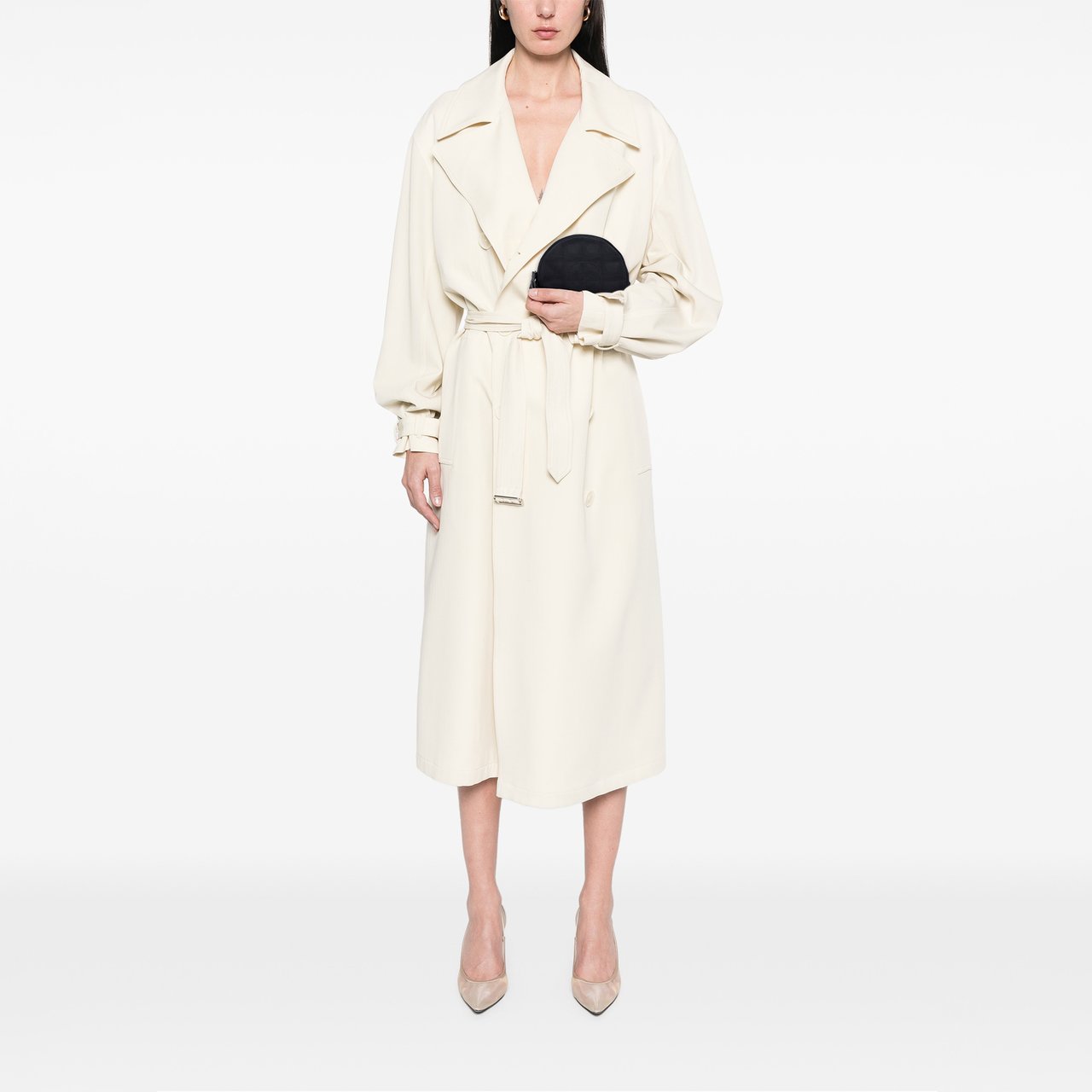 Chanel New Travel Line Nylon Round Pouch Zwart