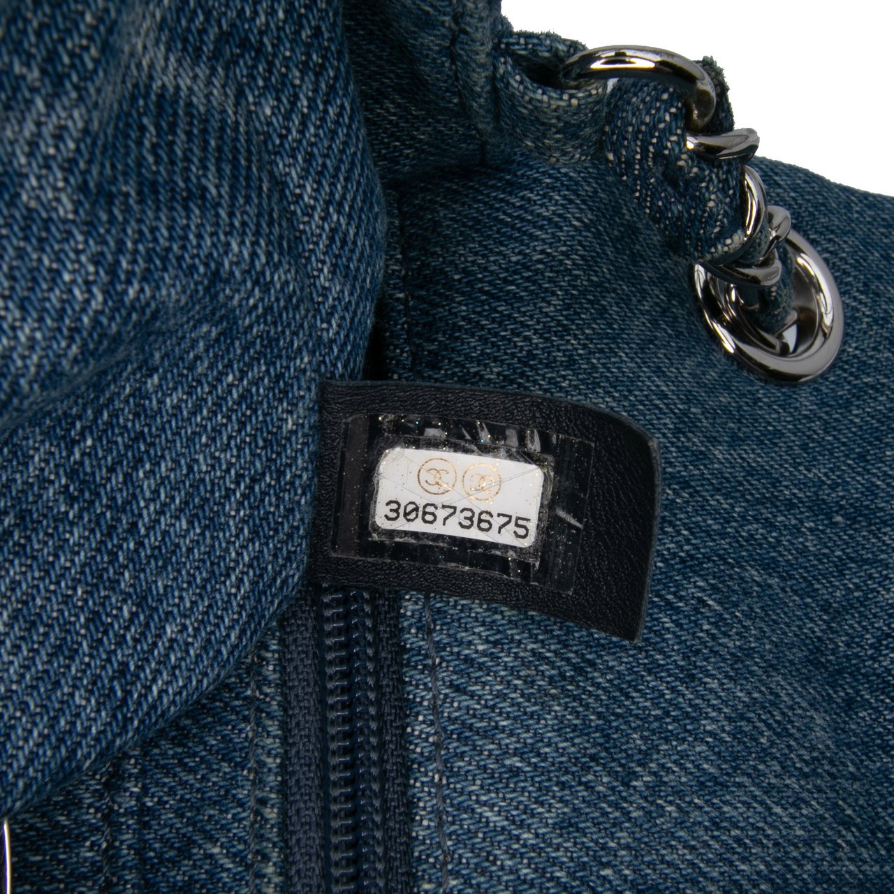 Chanel Mini Square CC Quilted Denim Single Flap Blauw