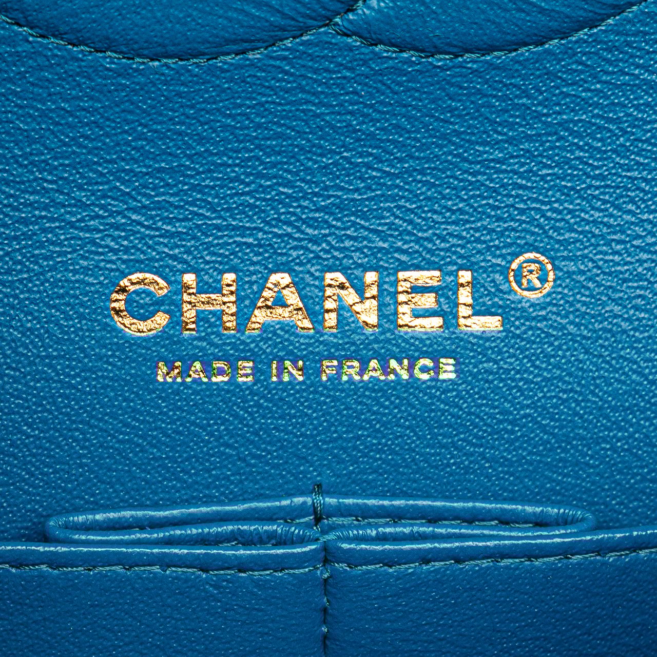 Chanel Medium Classic Caviar Double Flap Blauw